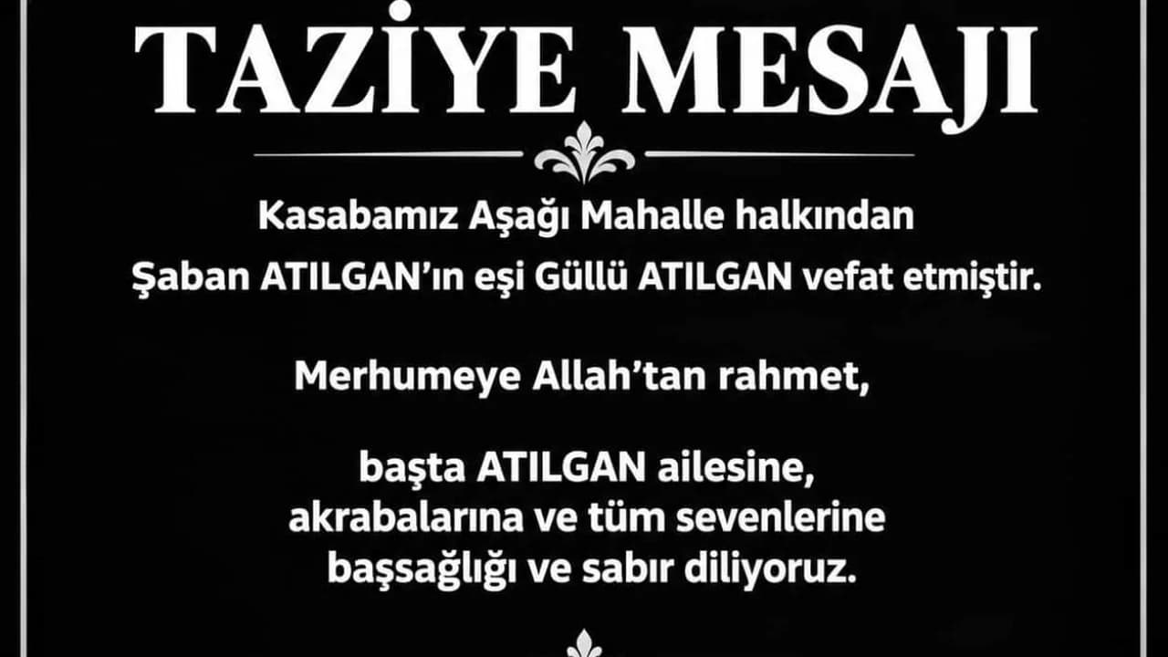 TAZİYE MESAJI