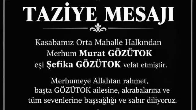 TAZİYE MESAJI