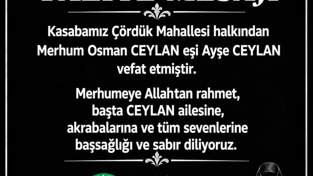 TAZİYE MESAJI