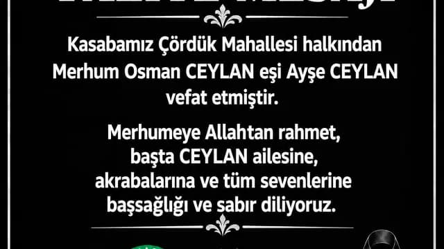 TAZİYE MESAJI