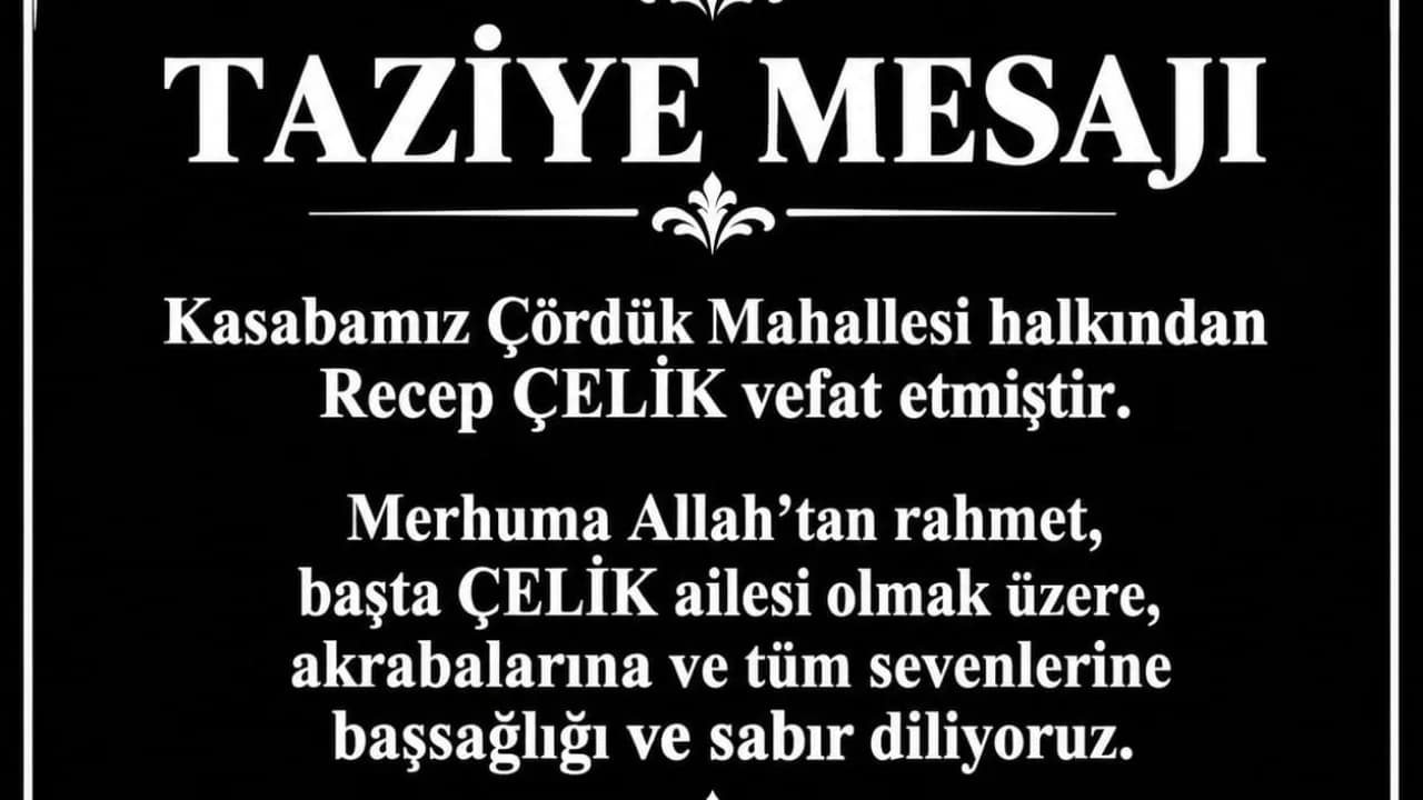 TAZİYE MESAJI