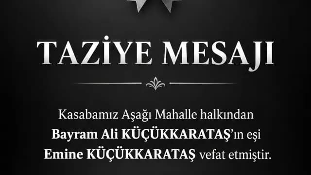 TAZİYE MESAJI