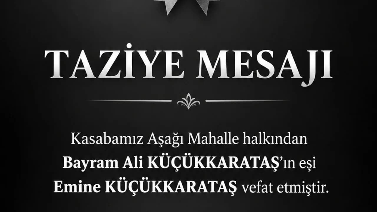 TAZİYE MESAJI